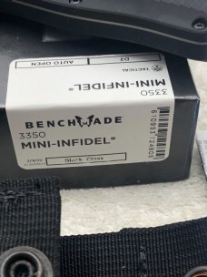 Benchmade 3350 Mini Infidel Dual Action Out The front Automatic Tactical Knife NIB Made In USA  Disc