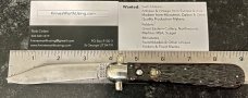 Rare Derby Guard George Schrade Knife Co Presto Switchblade, Bone Handle, Used 