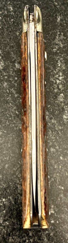 Rare Derby Guard George Schrade Knife Co Presto Switchblade, Bone Handle, Used 