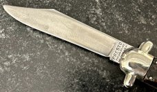 Rare Derby Guard George Schrade Knife Co Presto Switchblade, Bone Handle, Used 