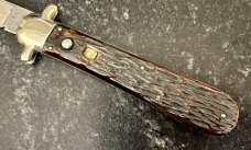 Rare Derby Guard George Schrade Knife Co Presto Switchblade, Bone Handle, Used 