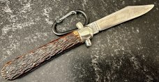 Rare Derby Guard George Schrade Knife Co Presto Switchblade, Bone Handle, Used 