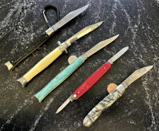 Group of 5 American Switchblades, Used 