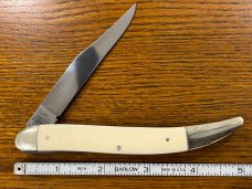 Fight'n Rooster Ltd Ed 1984 "Lone Star Knife Club" Toothpick w/Ivory Delrin Scales PROTOTYPE Germany
