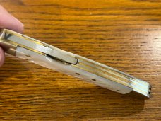 Fight'n Rooster 3-Blade Lockback Whittler w/Stag Scales & Gold Platted Master Blade Germany
