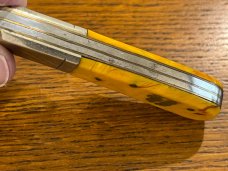 Fight'n Rooster Frank Buster Ltd Ed Pre-1982 "Country Gentleman" 2-Blade Barlow Knife w/Yellow-Orang