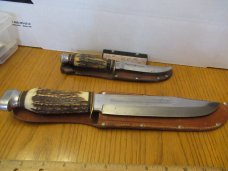 Stag Handle Edge Brand German Fixed Blades 2 for one money