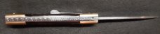 9" Handmade Double Eagle Switchblade with Damascus Blade 