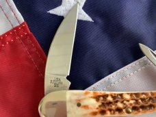 2004 Case xx Whittler (6355 WH)  Corn Cob Cut Brown Bone Handles -made in USA +American Flag shield