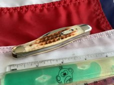 2004 Case xx Whittler (6355 WH)  Corn Cob Cut Brown Bone Handles -made in USA +American Flag shield