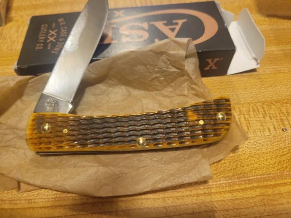 Case SODBUSTER jr. Antique Roger's corn cob jig bone