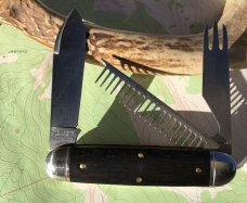 Tidioute Beer & Sausage Knife 352320 Gabon Ebony NEW GEC with Pin
