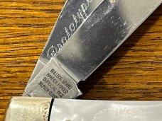 Bulldog 1998 2-Blade Trapper Knife w/MOP Scales PROTOTYPE Germany