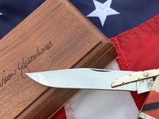 Queen "Brian Yellowhorse" #24 of 40 Swing guard Cheetah Knife W/ Great Stonework W/ Lion Shield