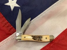 Case xx 1999 Peanut Knife (MDL# 5220 SS) w/ Great Stag Handles -NOS in M/NM Condition