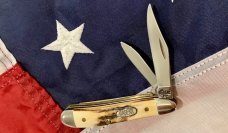 Case xx 1999 Peanut Knife (MDL# 5220 SS) w/ Great Stag Handles -NOS in M/NM Condition
