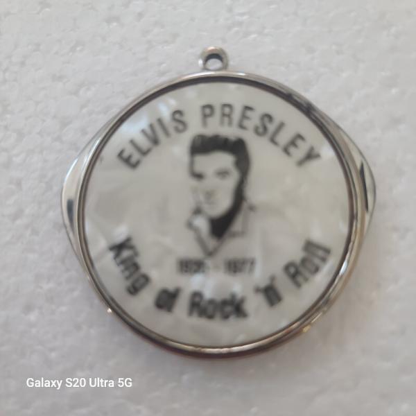 RARE! VINTAGE USA KNIFE CIGAR CUTTER MEDALLION  1935-1977 ELVIS PRESLEY KING OF ROCK % ROLL
