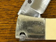 Parker Bench Made Single-Blade Lockback Button Lock Folding Knife w/Smooth & Jigged Bone Scales Japa