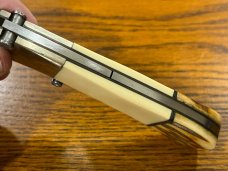 Parker Bench Made Single-Blade Lockback Button Lock Folding Knife w/Smooth & Jigged Bone Scales Japa