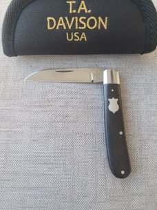 T A Davison Swayback Wharnie .3 15/16"..African Blackwood...Cpm154..coinedged liners..#2408