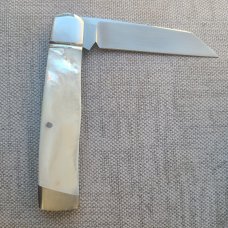 Bobby Toole Mother of Pearl Native ..Cpm154...fluted integral doved bolsters & slanted caps..3 15/16