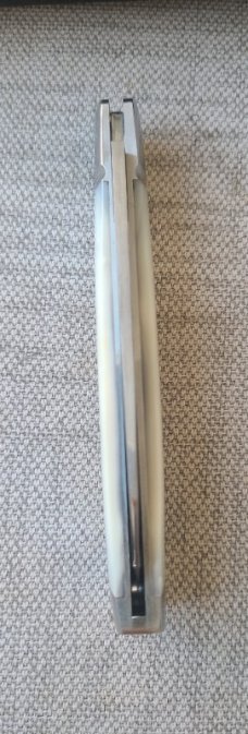 Bobby Toole Mother of Pearl Native ..Cpm154...fluted integral doved bolsters & slanted caps..3 15/16
