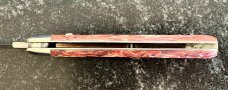 Schrade Cut Co 1543 3/4 Switchblade Knife, Replacement Brain Wormgroove Scales, Used