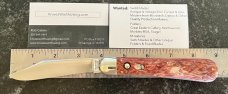 Schrade Cut Co 1543 3/4 Switchblade Knife, Replacement Brain Wormgroove Scales, Used