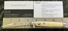 Shur-Snap Bowtie Fishtail Switchblade, Used 