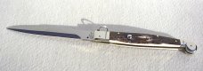 NEW AGA CAMPOLIN 12" AUTOMATIC SICILIANO RING PULL GENUINE STAG 4 MIL BLADE NICKEL SILVER BOLSTERS
