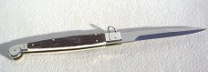 NEW AGA CAMPOLIN 12" AUTOMATIC SICILIANO RING PULL GENUINE STAG 4 MIL BLADE NICKEL SILVER BOLSTERS