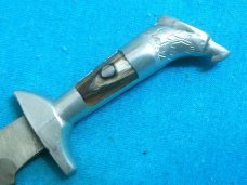 SMALL MINI MEXICO HORN HANDLE BOWIE FIXED BLADE HUNTING SKINNING KNIFE KNIVES SOUVENIR OLD