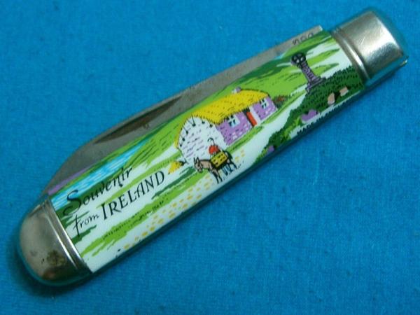 RICHARDS SHEFFIELD ENGLAND IRELAND SOUVENIR ADVERTISING JACK PEN FOLDING POCKET KNIFE KNIVES OLD