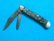 VINTAGE KABAR KA-BAR USA PEANUT TRAPPER FOLDING POCKET KNIFE KNIVES OLD