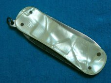 VINTAGE ROMA INOX EQUAL END LOBSTER CLASP POCKET WATCH FOB FOLDING POCKET KNIFE KNIVES OLD