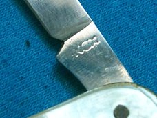 VINTAGE ROMA INOX EQUAL END LOBSTER CLASP POCKET WATCH FOB FOLDING POCKET KNIFE KNIVES OLD