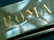 VINTAGE ROMA INOX EQUAL END LOBSTER CLASP POCKET WATCH FOB FOLDING POCKET KNIFE KNIVES OLD