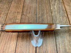 Robeson Mastercraft by Queen Cattle Stockman Knife Amber Jigged Bone 1 of 200