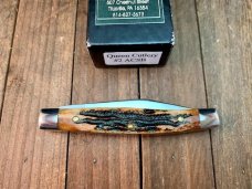 Queen Texas Jack Amber Carved Stag Bone ACSB 