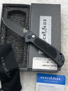 Benchmade 9750BK Coalition Push Button Automatic Knife NIB Made In USA Discontinued