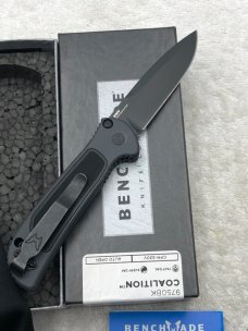 Benchmade 9750BK Coalition Push Button Automatic Knife NIB Made In USA Discontinued