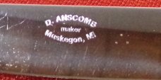 CUSTOM D. ANSCOMB MAKER MUSKEGON , MI. CROWN STAG HUNTER ( M.O. OR CHECK )