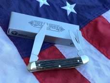 2005 Boker Whittler Pocket Knife w/ Jigged Greenish Brownish Bone Handles 