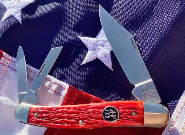 Vintage J A Henckels Whittler Pocket Knife with Beautiful (AULF) Red Pick Bone Handles Vintage J A Henckels Whittler Pocket Knife with Beautiful (AULF) Red Pick Bone Handles