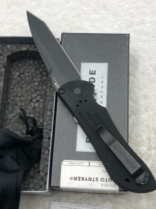 Benchmade 9101BK Auto Stryker Push Button Automatic Knife NIB Made In USA Discontinued