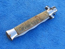 rare 9"  Italian Stiletto Genuine Rams-Horn Handles - Kriss blade