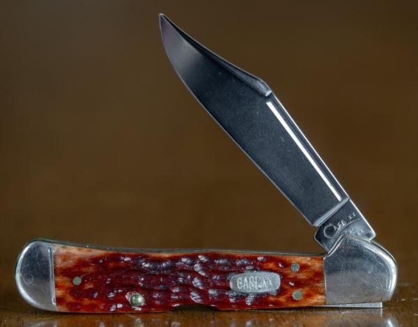 Case Copperlock Brown Chestnut Bone - Case #132 - Model 61549 - Made in 1998