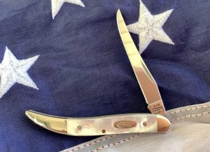 Case xx Tiny Trapper Pocket Knife (810096 SS) w/ Beautiful Mother of Pearl Handles -NOS & A Beauty!