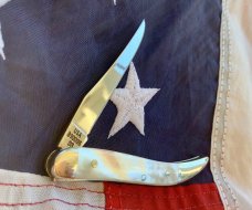 Case xx Tiny Trapper Pocket Knife (810096 SS) w/ Beautiful Mother of Pearl  Handles -NOS & A Beauty!