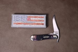 Case XX™ Jigged Amber Bone Russlock Stainless Pocket Knife 00260 USED